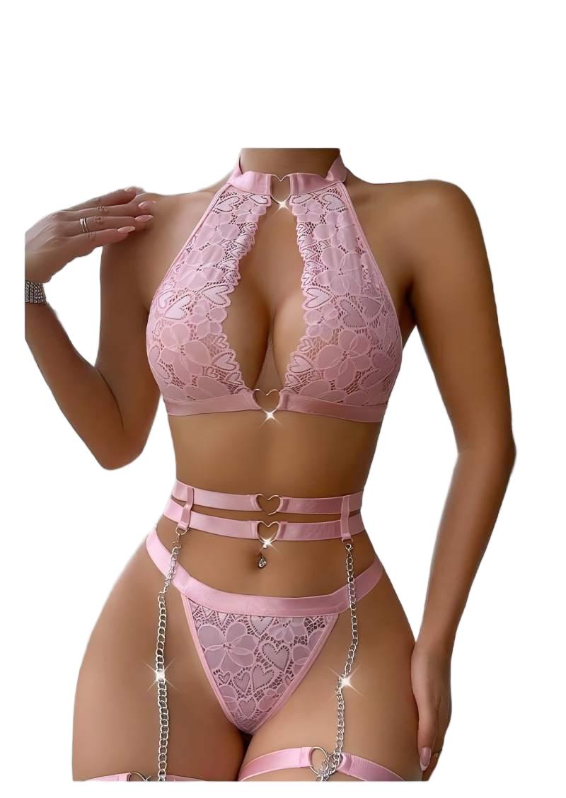 Push Up Bra Padded - Сексуальный комплект нижнего белья: кружевной комплект
