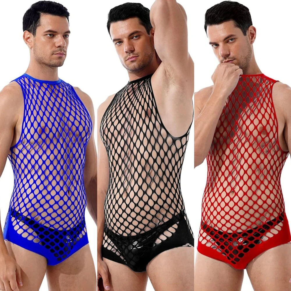 Bodystocking Fishnet - Чулки для геев, мужские фетиш-костюмы, мужские