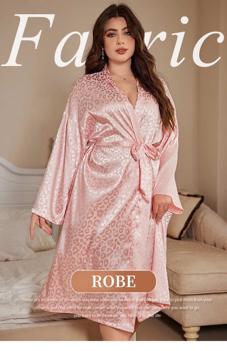 Robe Silk Women - Пижама-халат больших размеров для женщин, сексуальный