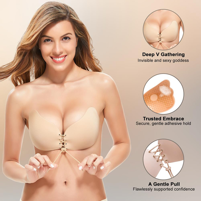 Strapless Bra Backless - 1/2 пары женских летних бюстгальтеров без