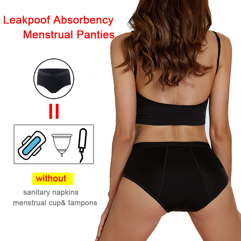 Period Panty Absorbent - 3 шт., менструальные трусики с тяжелым