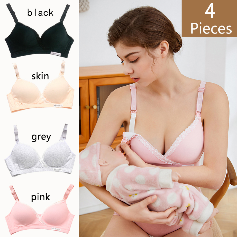 Nursing Bra Sleep - 4 шт., хлопковые бюстгальтеры для грудного
