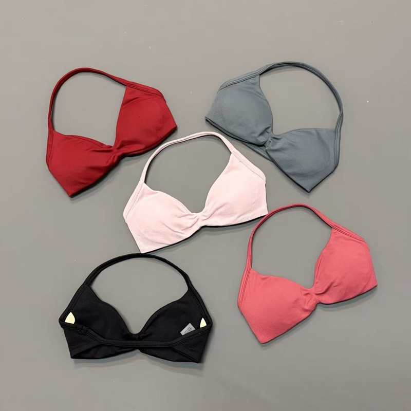 Sports Bra High Impact - Женский спортивный бюстгальтер-халтер с V-образным вырезом,