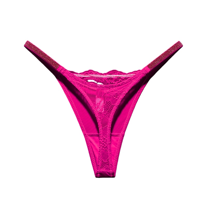 Seamless Underwear Women - Женские трусики-стринги с кружевом и стразами,