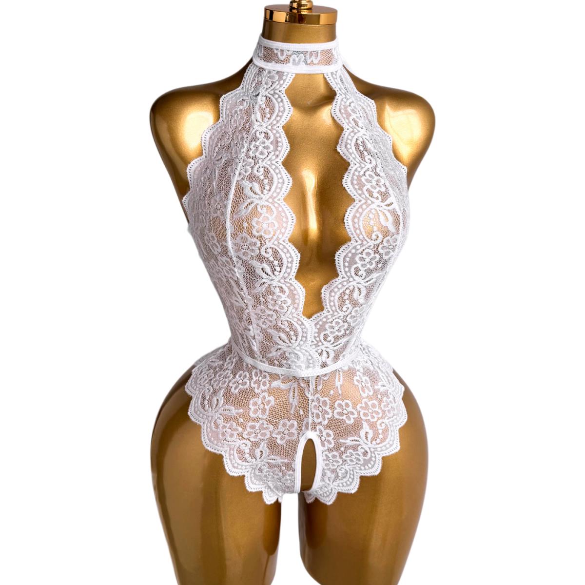 Белое кружевное боди с цветочн – обзор и цена Lace Teddy Lingerie