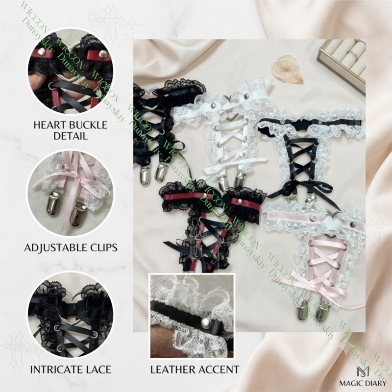 Подвязка для ноги Jirai Kei с  – обзор и цена Garter Belt Set