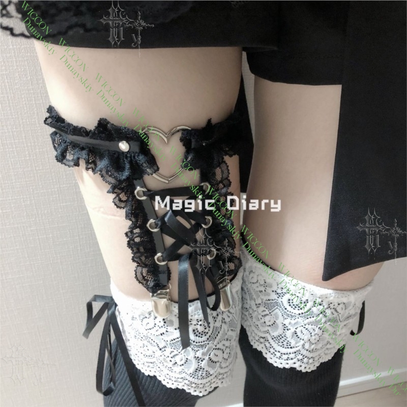 Подвязка для ноги Jirai Kei с  – обзор и цена Garter Belt Set