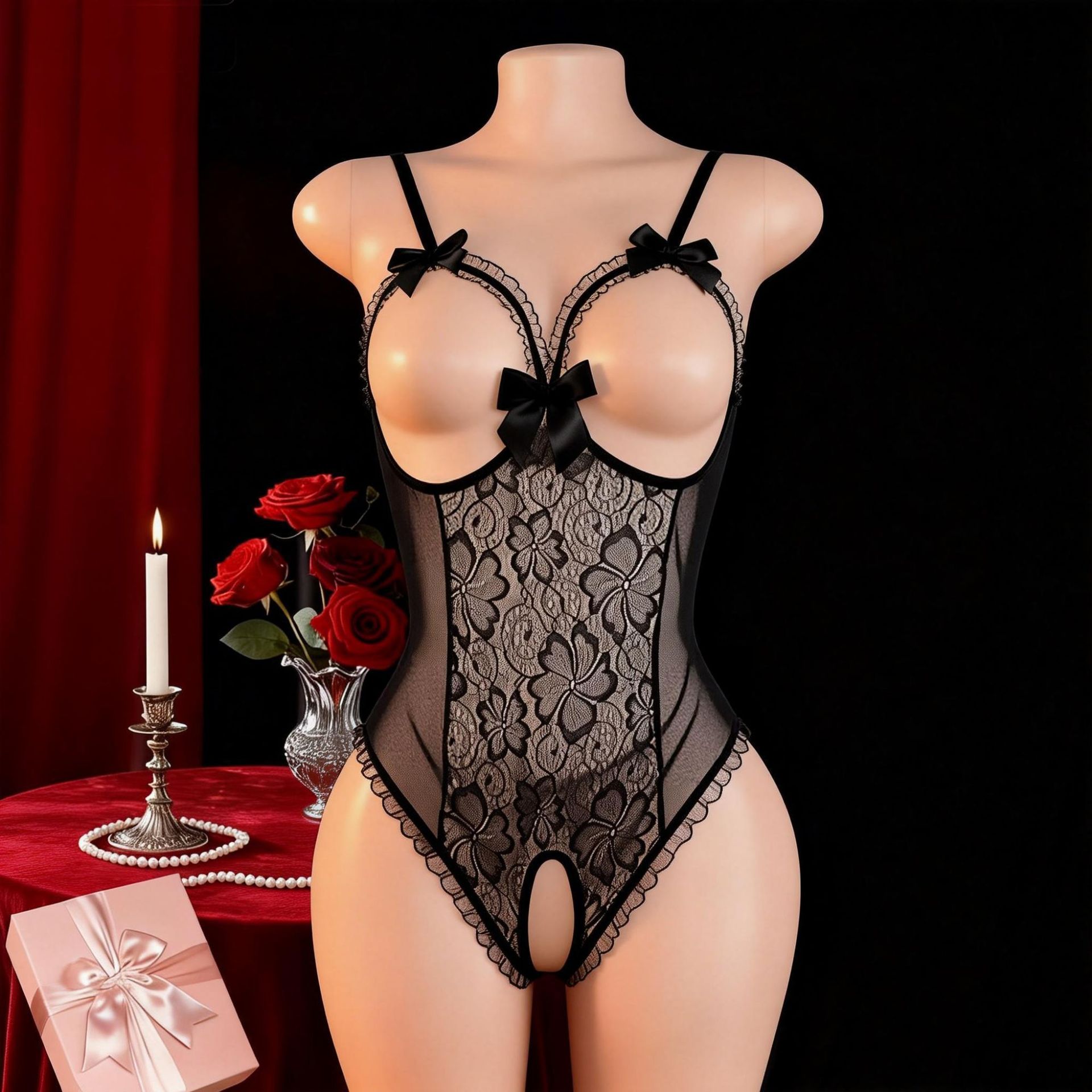 Женское сексуальное кружевное  – обзор и цена Babydoll Chemise Night