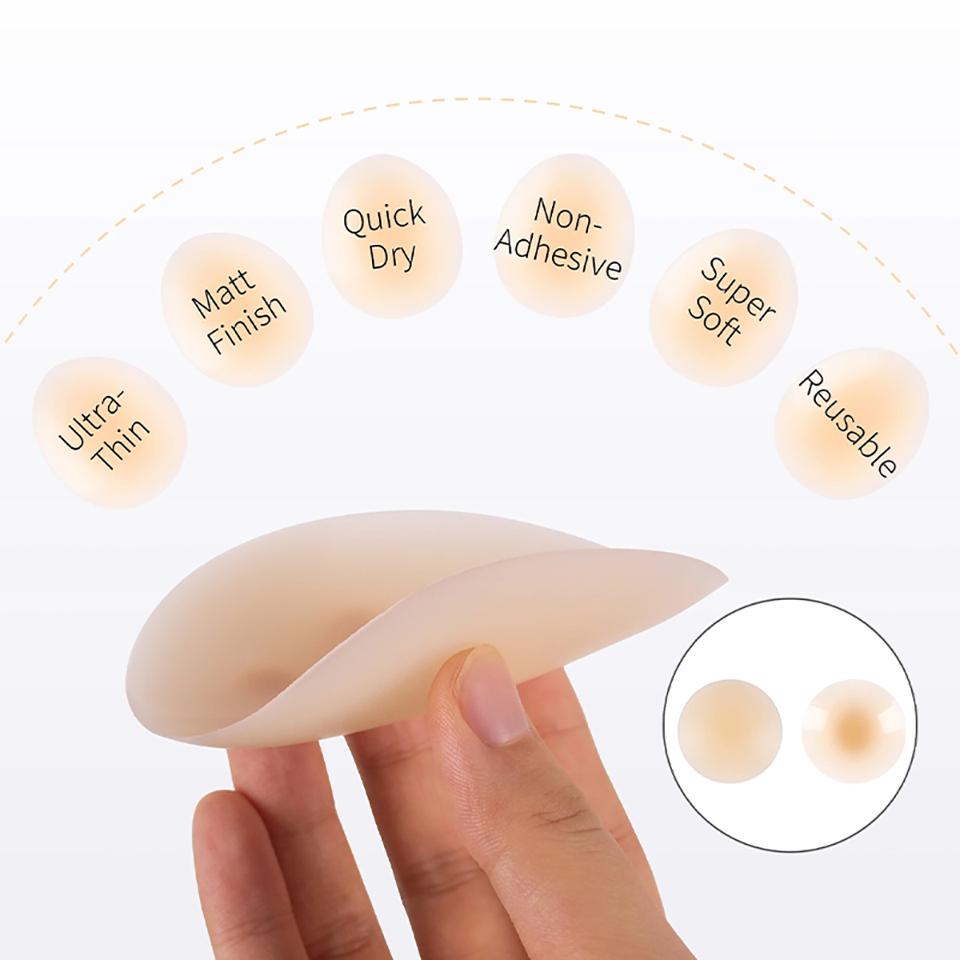 Самоклеящиеся накладки на соск – обзор и цена Silicone Bra Adhesive