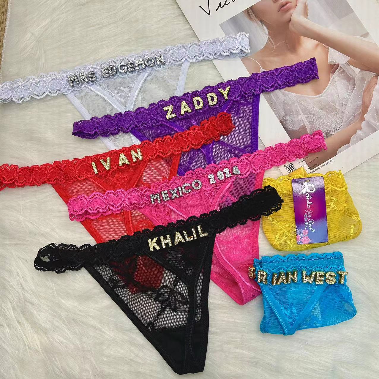 Индивидуальные стринги с имене – обзор и цена Thong Bikini Women