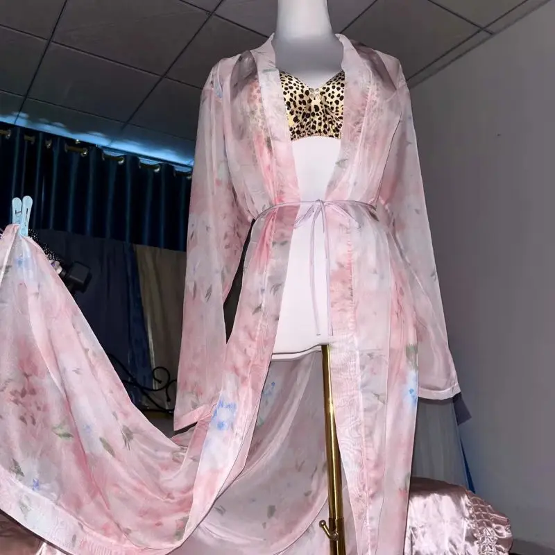 Розовая шелковая прозрачная но – обзор и цена Robe Silk Women