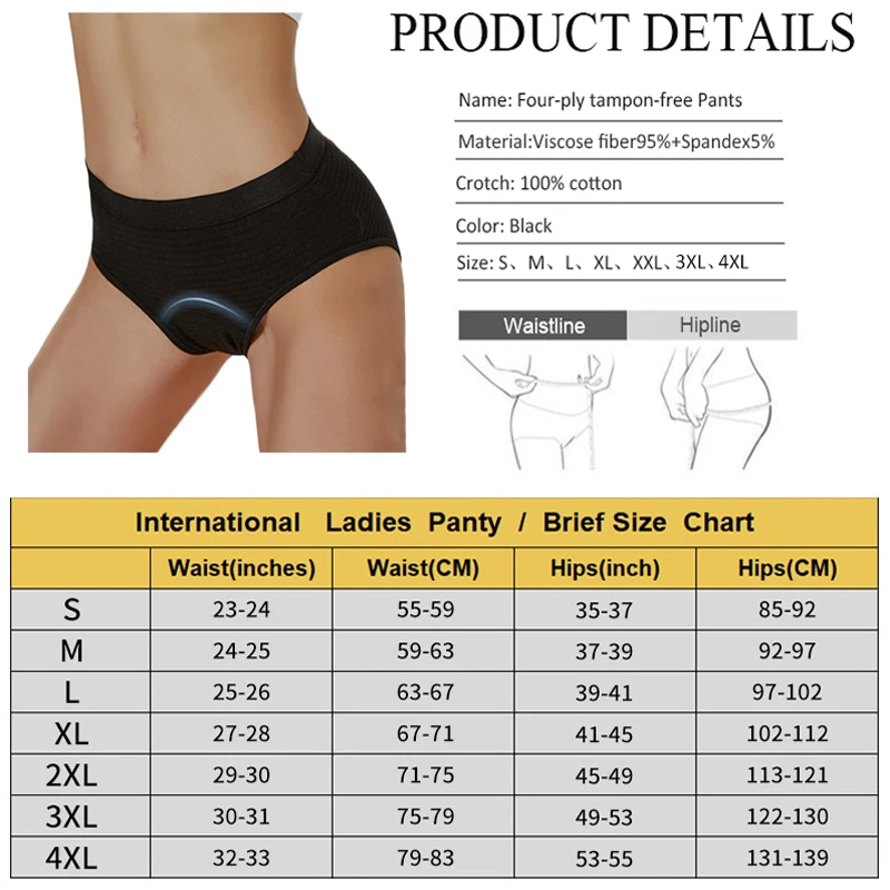 Комплект из 2 шт. женских менс – обзор и цена Period Panty Absorbent